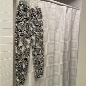 Talbots woman’s Tropical Black Palms Slacks.